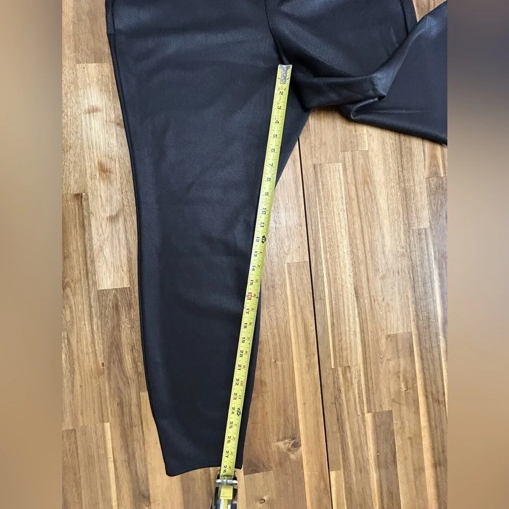 Lane Bryant Black Faux Leather Leggings Plus Size High Rise Liquid Stretch 22/24